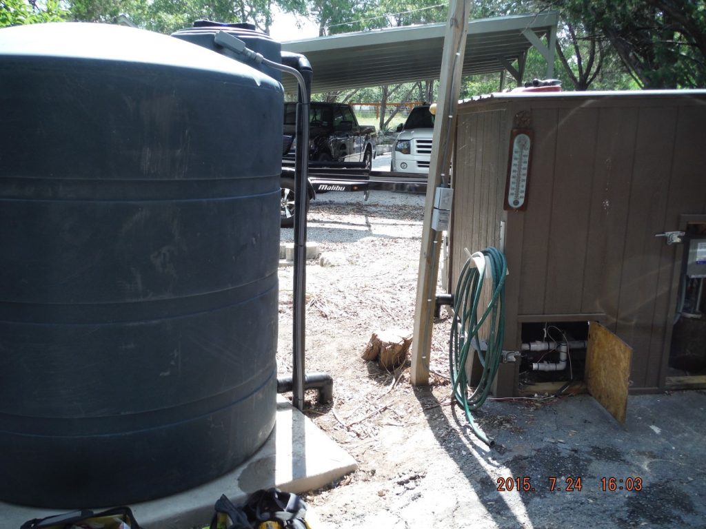 polyethylene well water storage tank