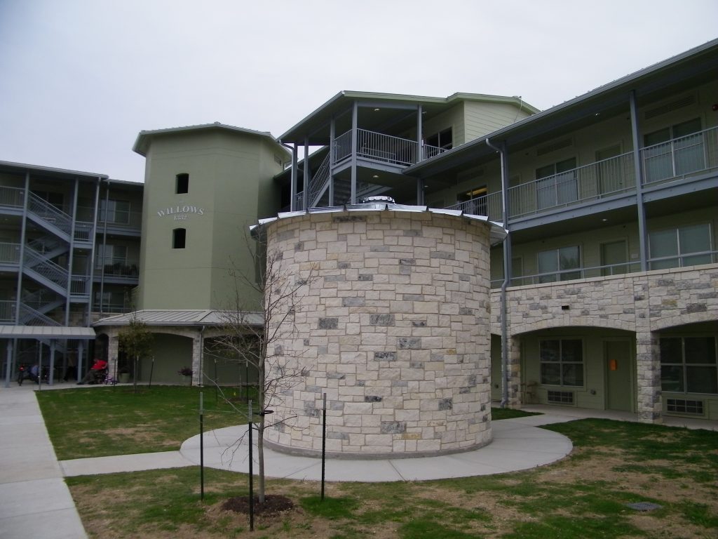 architectural water storage tank