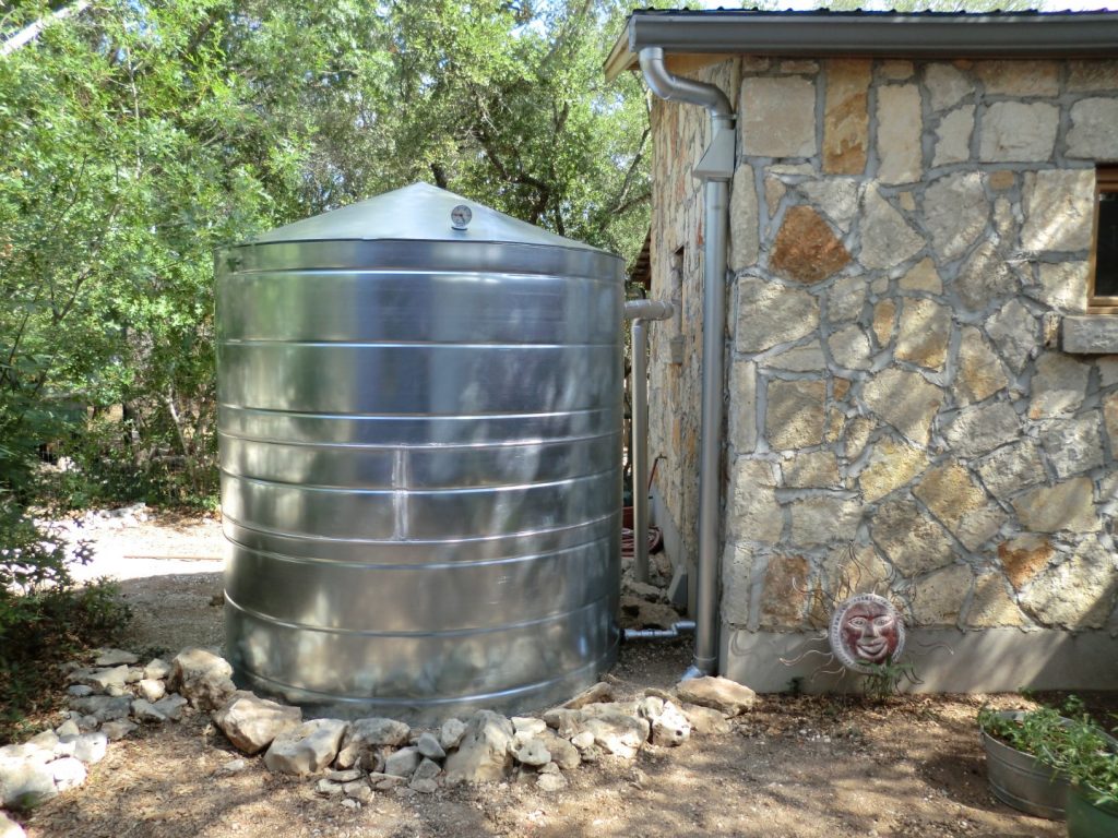 galvanized metal water storage tank