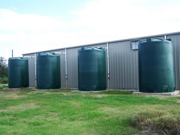 Rainwater Harvesting Install with 4 5000 Gallon Tanks
