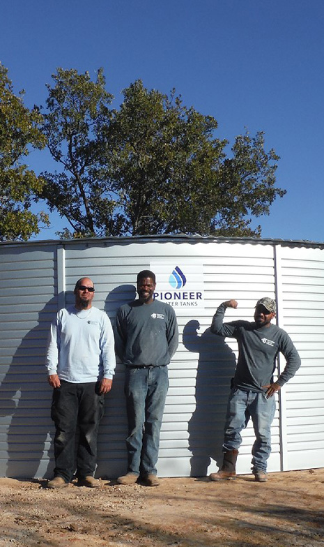 Tank installation crew at Capitol Water Tanks