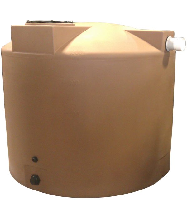 Light Brown 1000 gallon poly rainwater harvesting tank