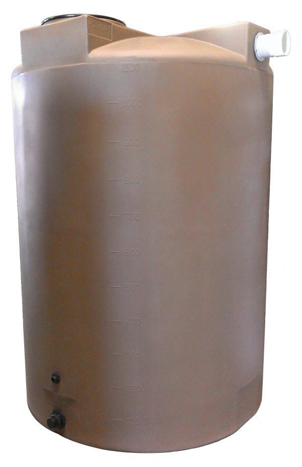 Light Brown 1150 gallon rainwater harvesting tank