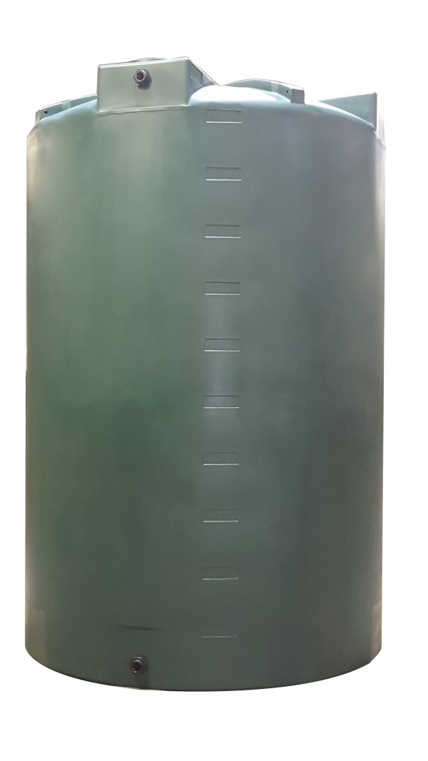 Dark Green 5000 Gallon Tall Poly Rainwater Harvesting Tank
