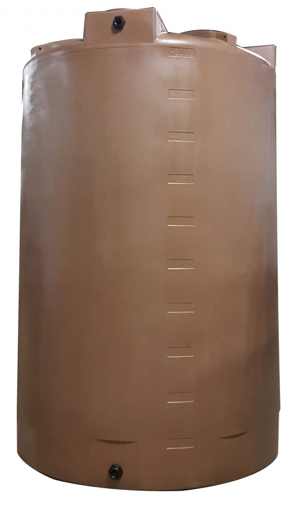 Light Brown 5000 Gallon Tall Poly Rainwater Harvesting Tank