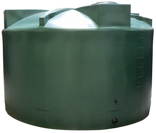 Dark Green 5000 Gallon Short Poly Rainwater Harvesting Tank