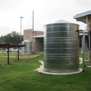 galvanized metal rainwater harvesting tanks